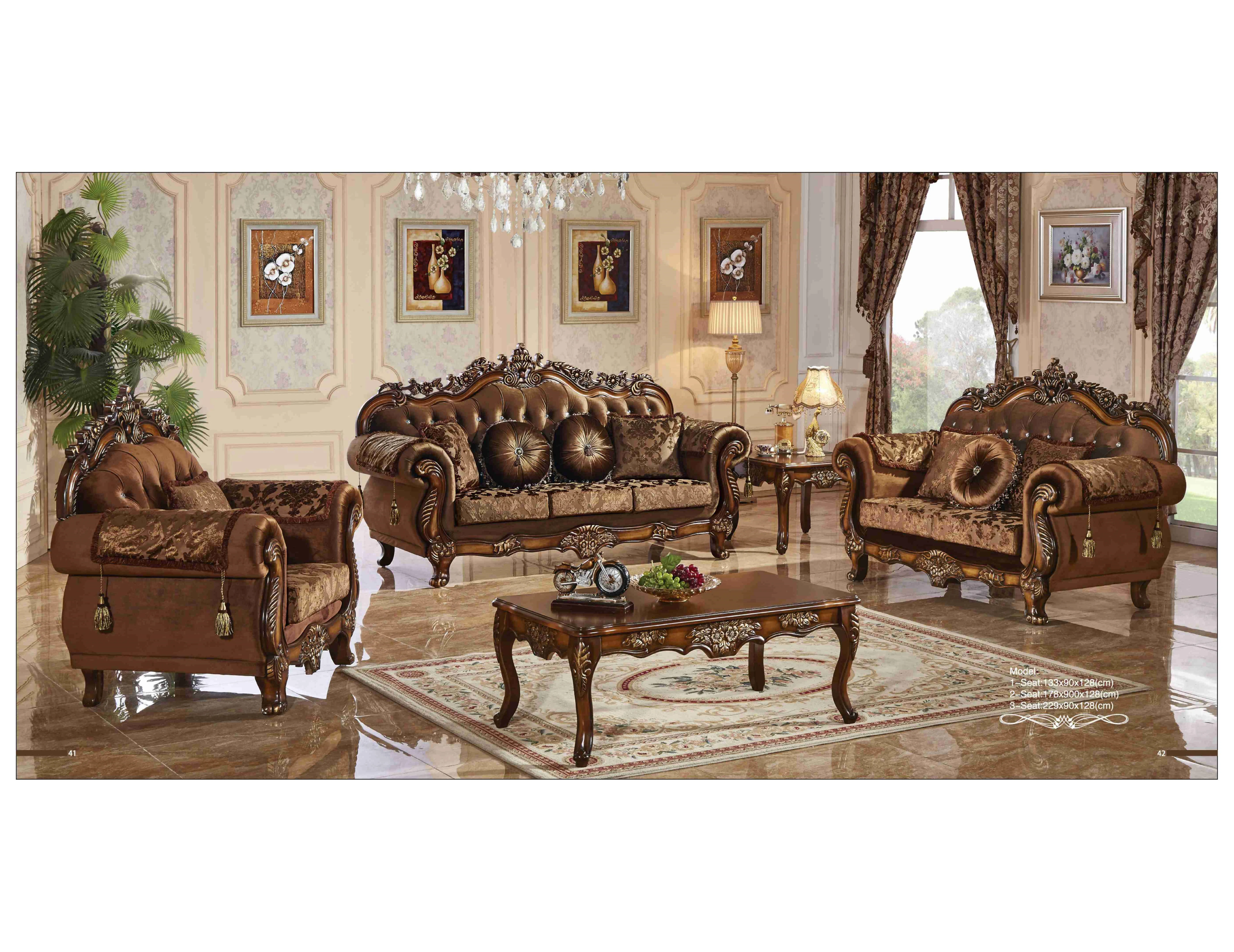 Классический набор мебели для гостиной в американском стиле комплект дивана из массива дерева и кожи трехместный диван домашний отель гостиная WA548