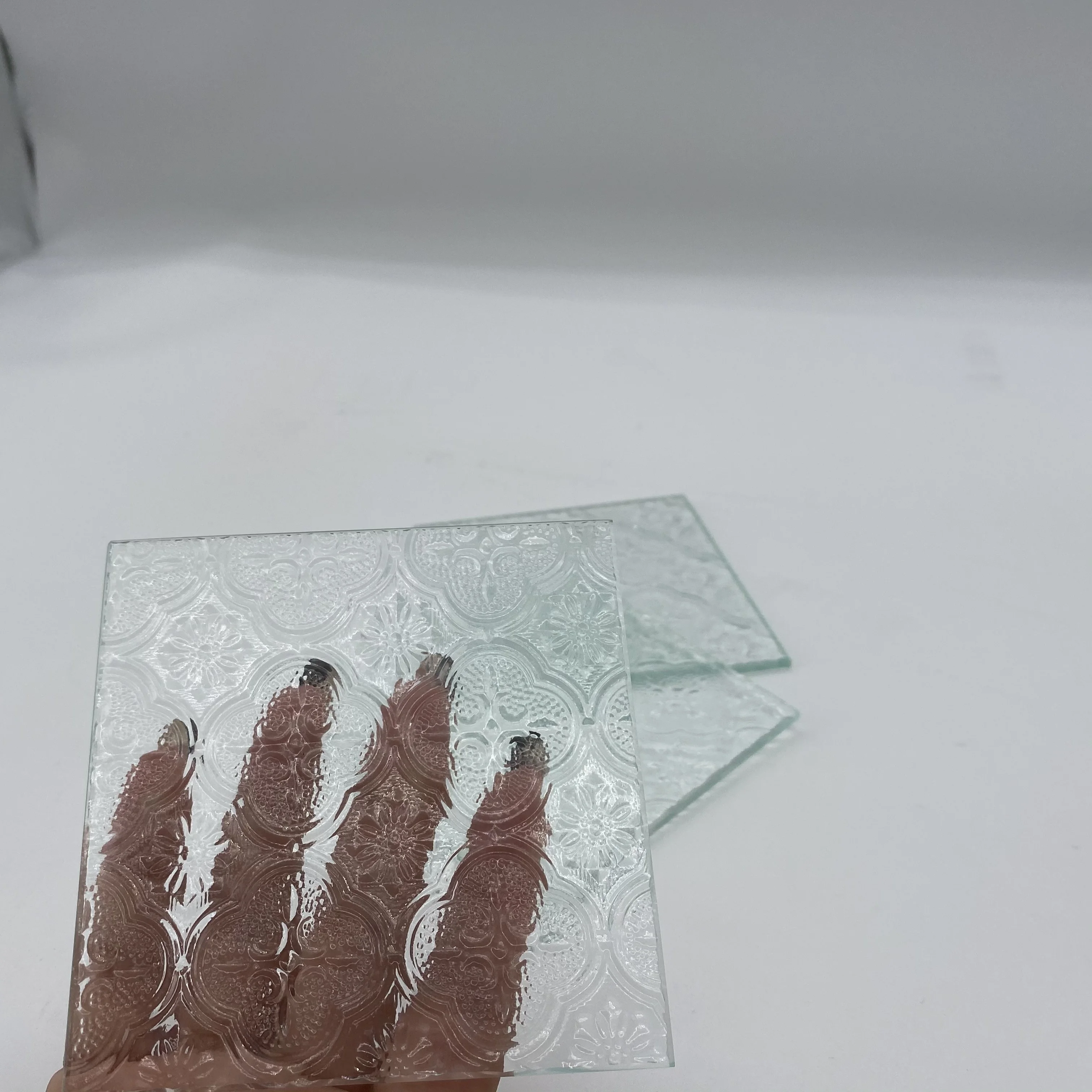 5mm 6mm 8mm 10mm 12mm Customized design Figure Glass Tempered Pattern Glass Begonia embossed glass