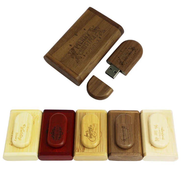 Hot Selling Wood Pendrive Usb Flash Drive 2.0 3.0 Custom Logo Wooden Memory Stick 2GB 128GB 64GB 32GB 16GB 4GB 8GB Pen Drive