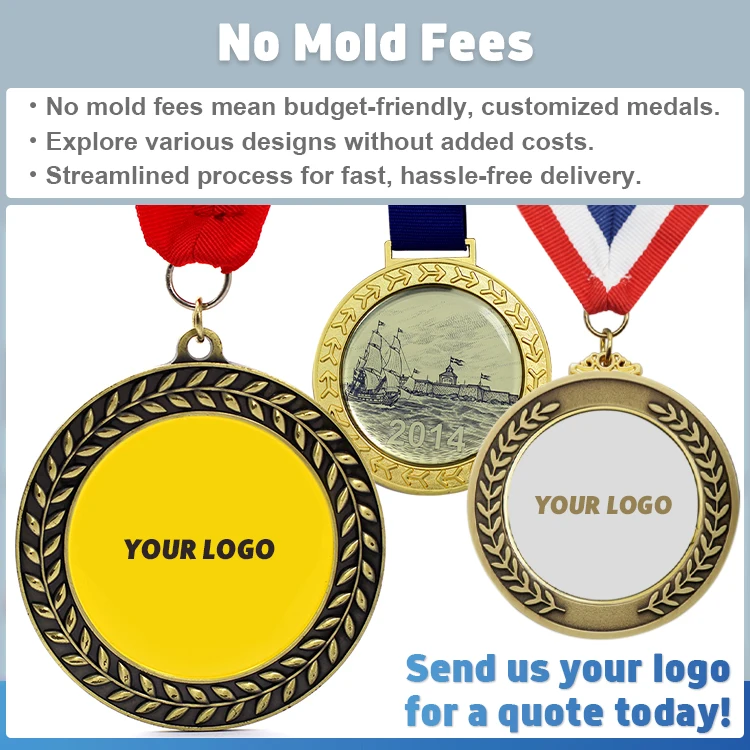 Cheap Custom 3D Mountain Bike Race Medal And Ribbons