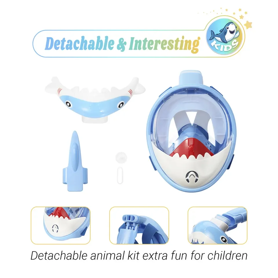 Befine F118 cute scuba diving 180 degree view diving swimming waterproof underwater child full face snorkel diving mask