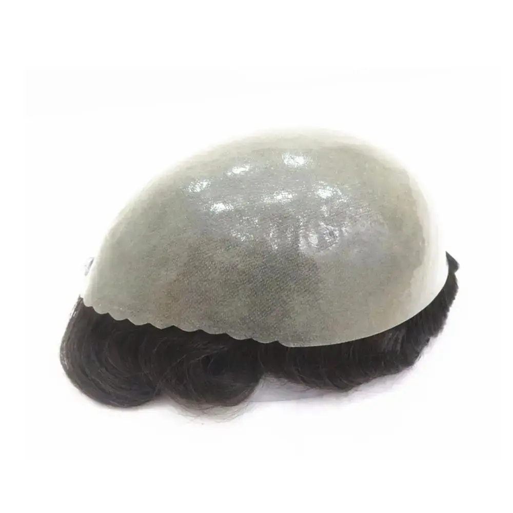 LONGFOR Top Quality  Silicone Virgin Indian Hair Toupee for man human hair  Best Human Hair Wigs Online full lace pu