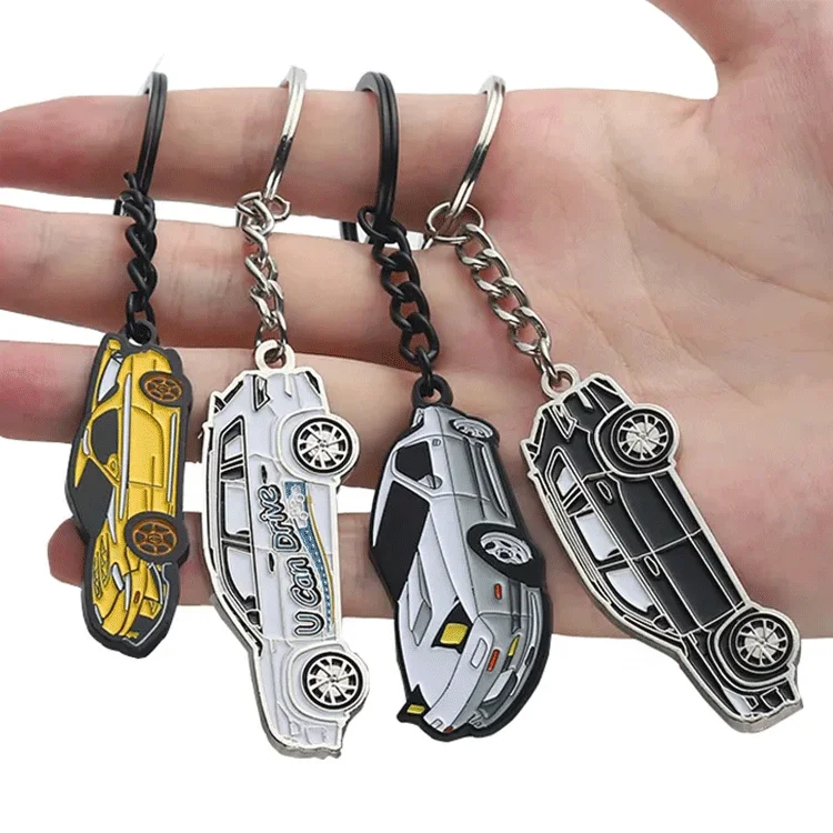 Hot Design Car Key Chain Custom Design 2d 3D Keychain Metal Zinc Alloy Bus Enamel Keyrings Customize Engraved Key chains