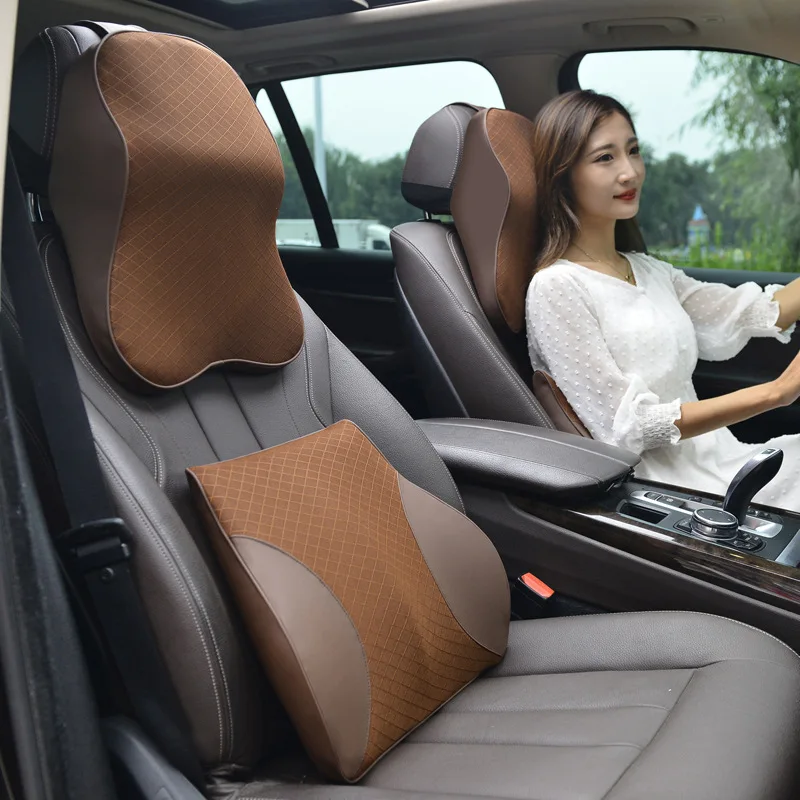 Оптовая продажа с фабрики, под заказ, роскошная Автомобильная подушка для шеи, Автомобильная подушка для спины, подушка для шеи и автомобиля
