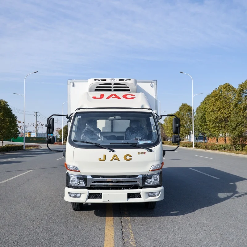 JAC Новый 4x2 небольшой грузовик-холодильник 5 тонн 6 морозильная камера грузовик мясной Овощной транспорт рыбы дизельный бензин автоматический