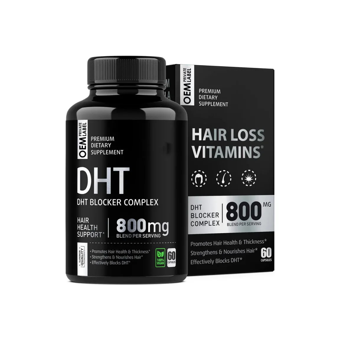 HOT Sale OEM  Biotin Saw Palmetto Supplement Vegen Healthy Strong Hair Hair Vitamins Hair Loss Supplement DHT Blocker Capsules