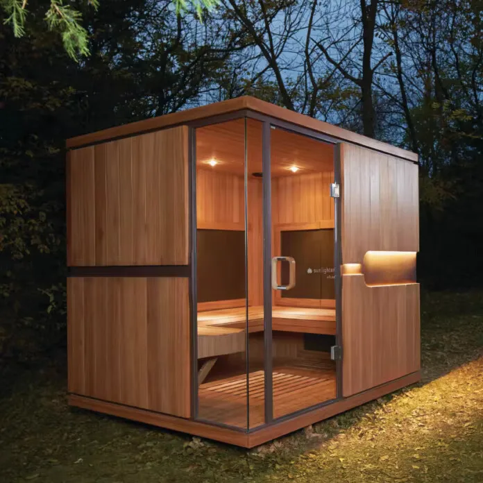 Traditional Steam Two Person Outdoor Sauna With Sauna Stone