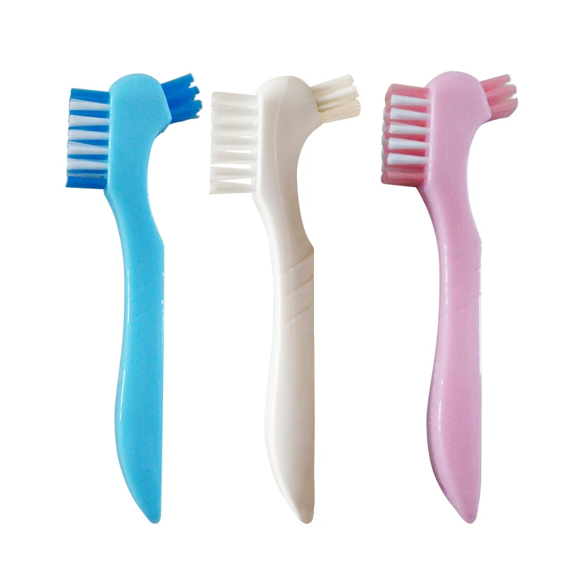 Custom double-sided denture brush false teeth adult toothbrush