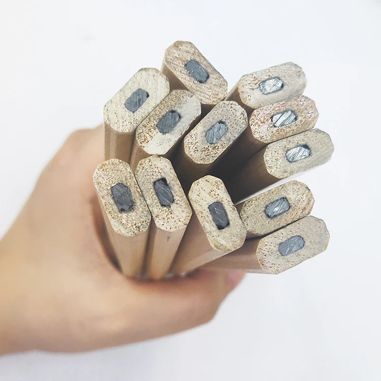 Black color promotional wood carpenter pencil in sharpener manufacturer bulk custom logo pencil packaging