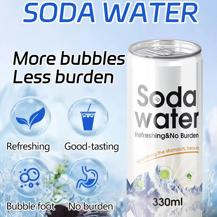 wholesale custom 330ml sleek standard lemon fruit flavored vitality drink exotic soda sparkling water carbonated drinks supply