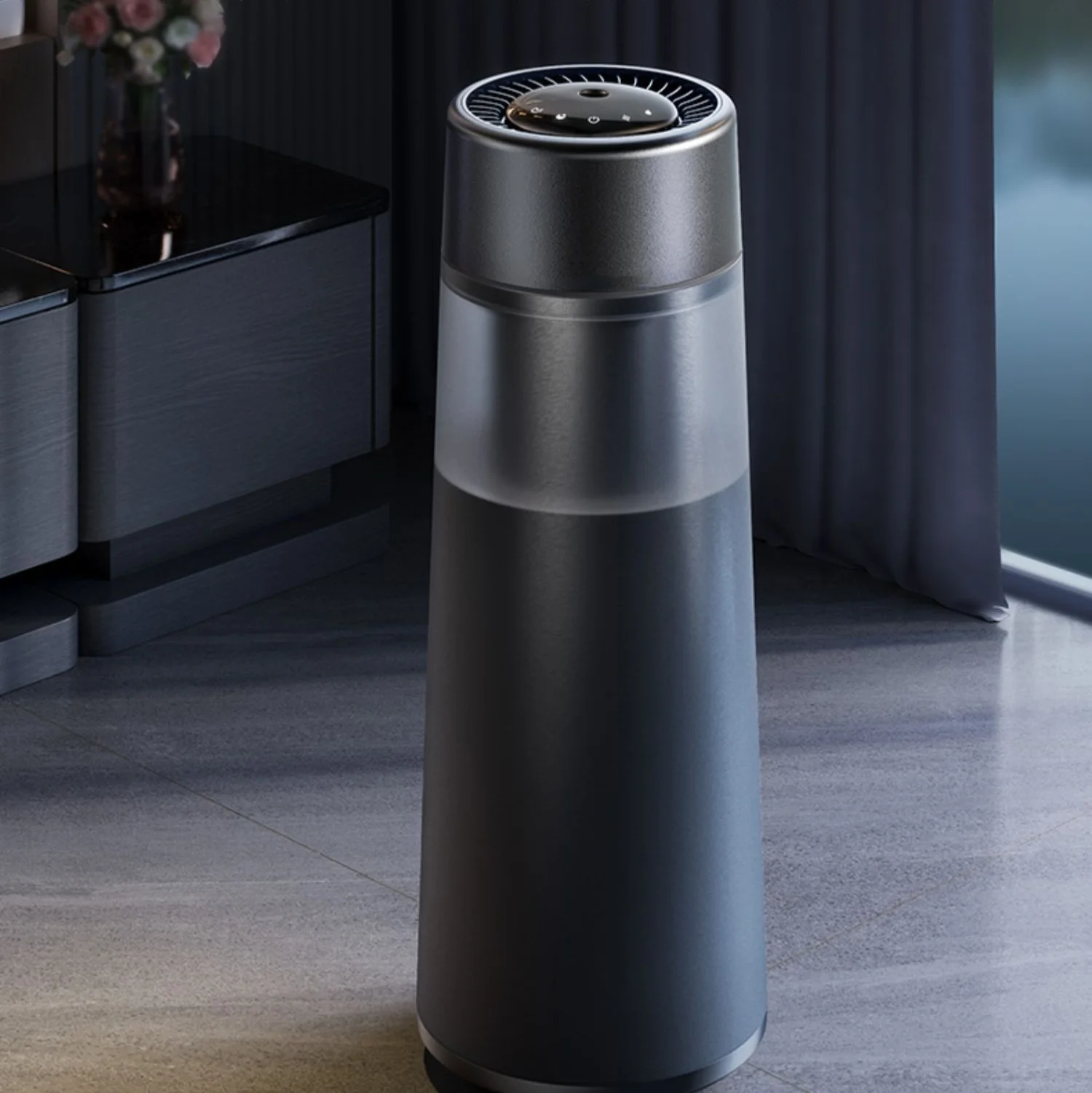 Floor standing type humidifier air purifier easy clean detachable visible humidifier humidity sensor humidifier for large room