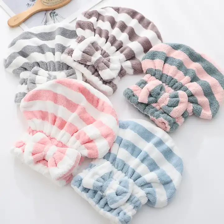 Quick Drying Lady Bath Towel Dry Hair Microfiber Bath Towel Hair Dry Shower hat