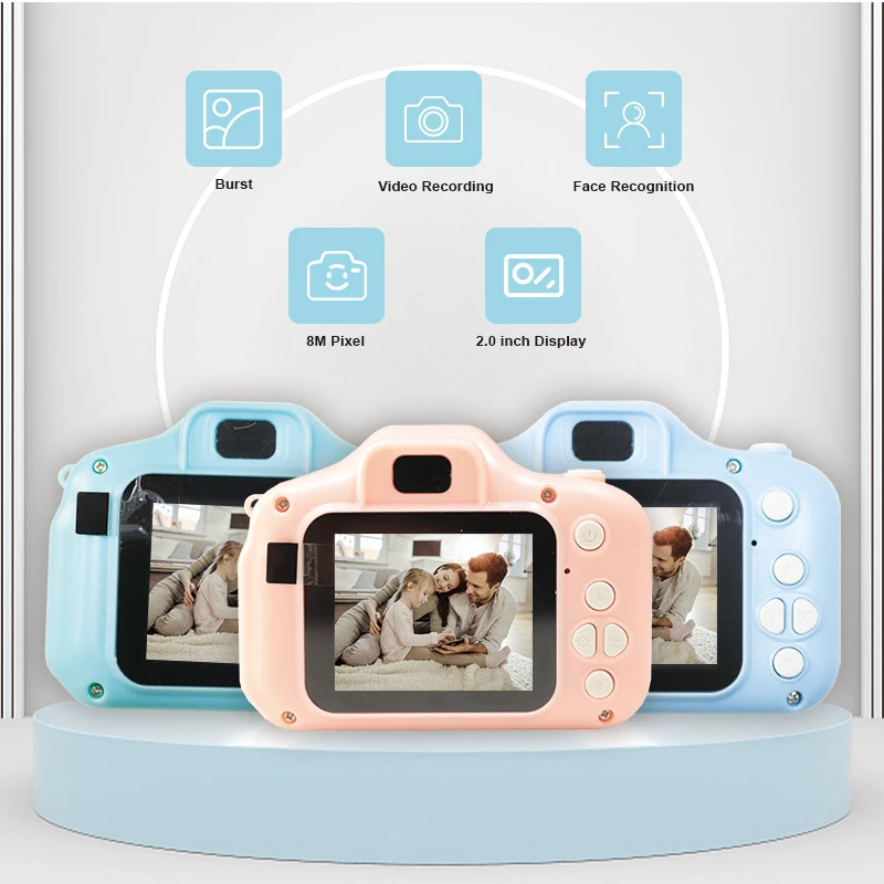Fashion Baby 2 Inch Hd Digital Camera Small Hand Smart Video Selfie Function Take Photo 1080p Mini Camera For Children