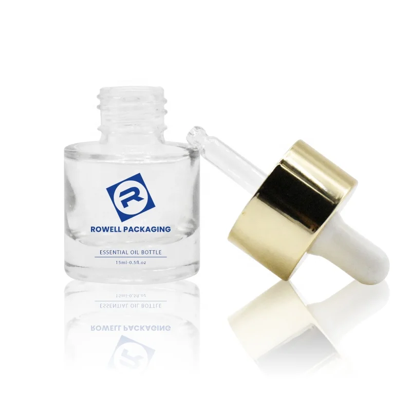 Custom design essential oil bottle packaging empty essential oil glass dropper bottle
