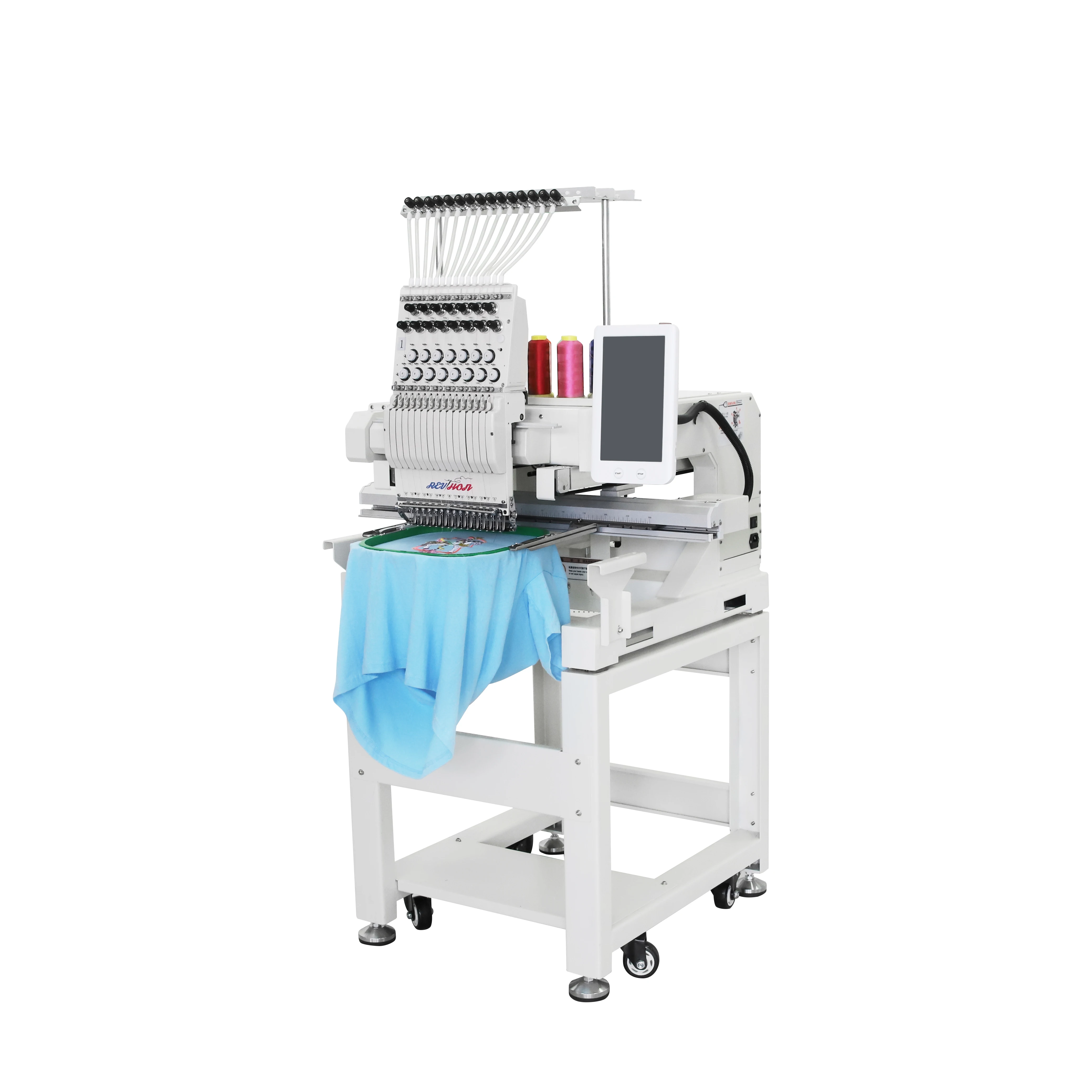 QHM China Promaker Single Head Computer Embroidery 3D Flat/cap Machine for Sale