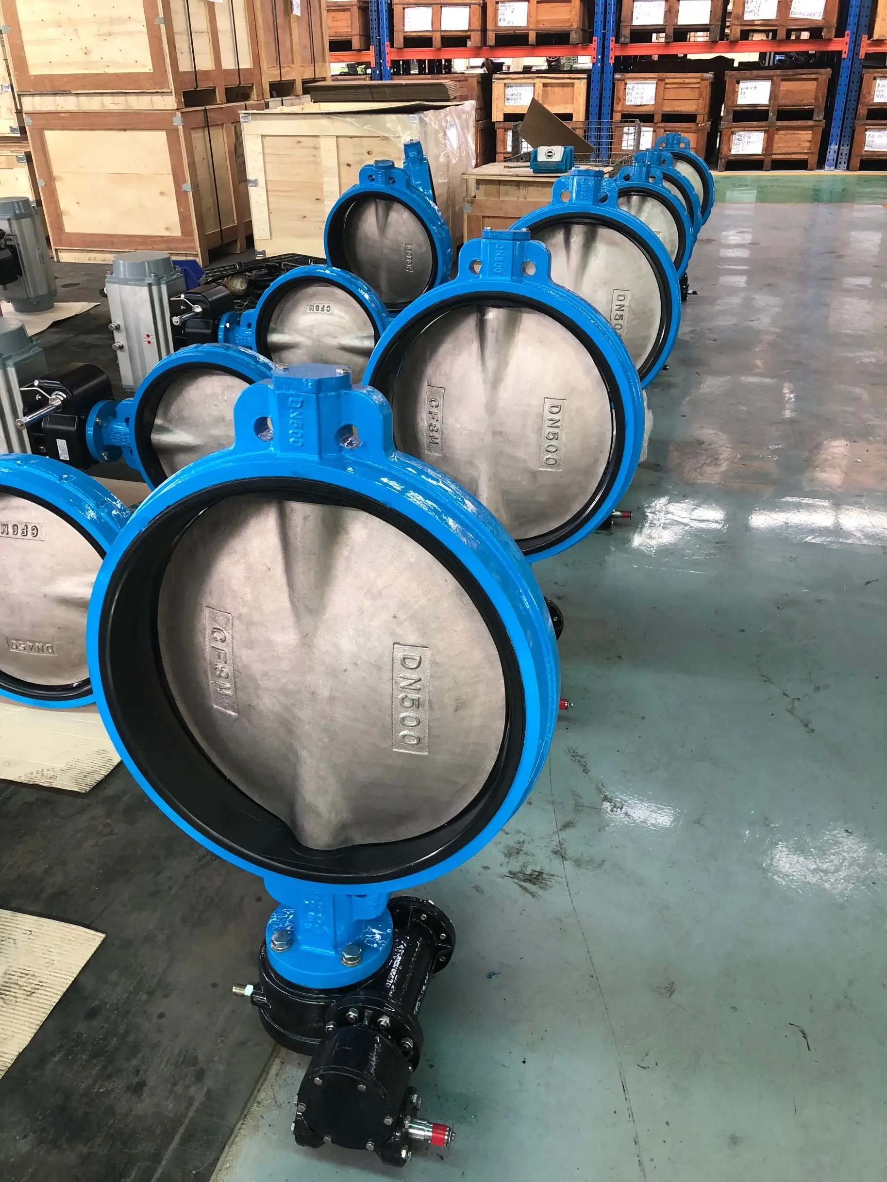 KEFA WCB PN16 DN65mm 2.5in EPDM lever manual pneumatic electric motorized hydraulic actuator sanitary wafer butterfly valve
