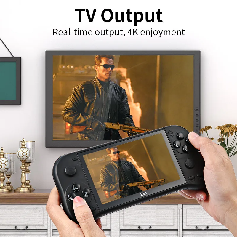 Video Game Console Built-in 6800+Gaming  Dual Joystick Control Portable Handheld Retro Game Console Suitable for MAME/SFC/GBA