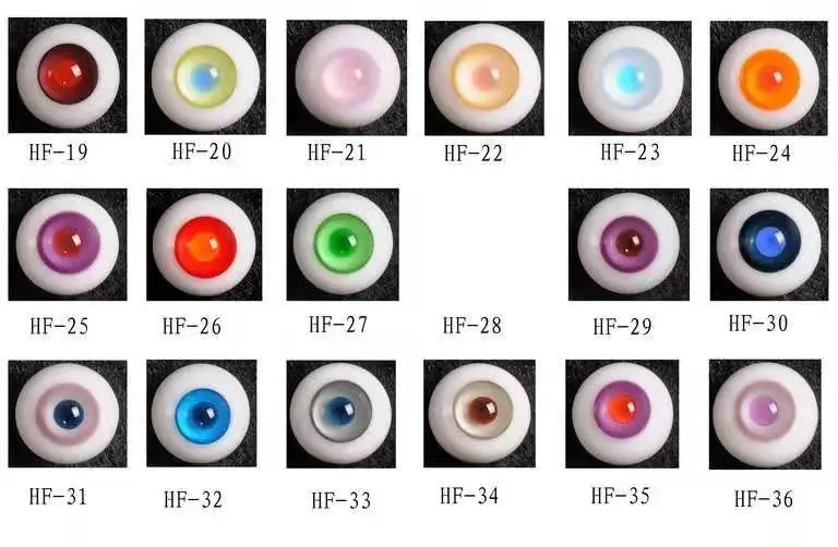 Shiny Blue Grey Brown Blue  Round Half-Round and Oval Glass Eyes For BJD SD Dolls