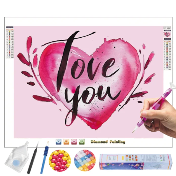 R-DP010 Canvas Paintings Diamond Embroidery Mosaic Wall Art Family Love Custom Diamond Painting Kit