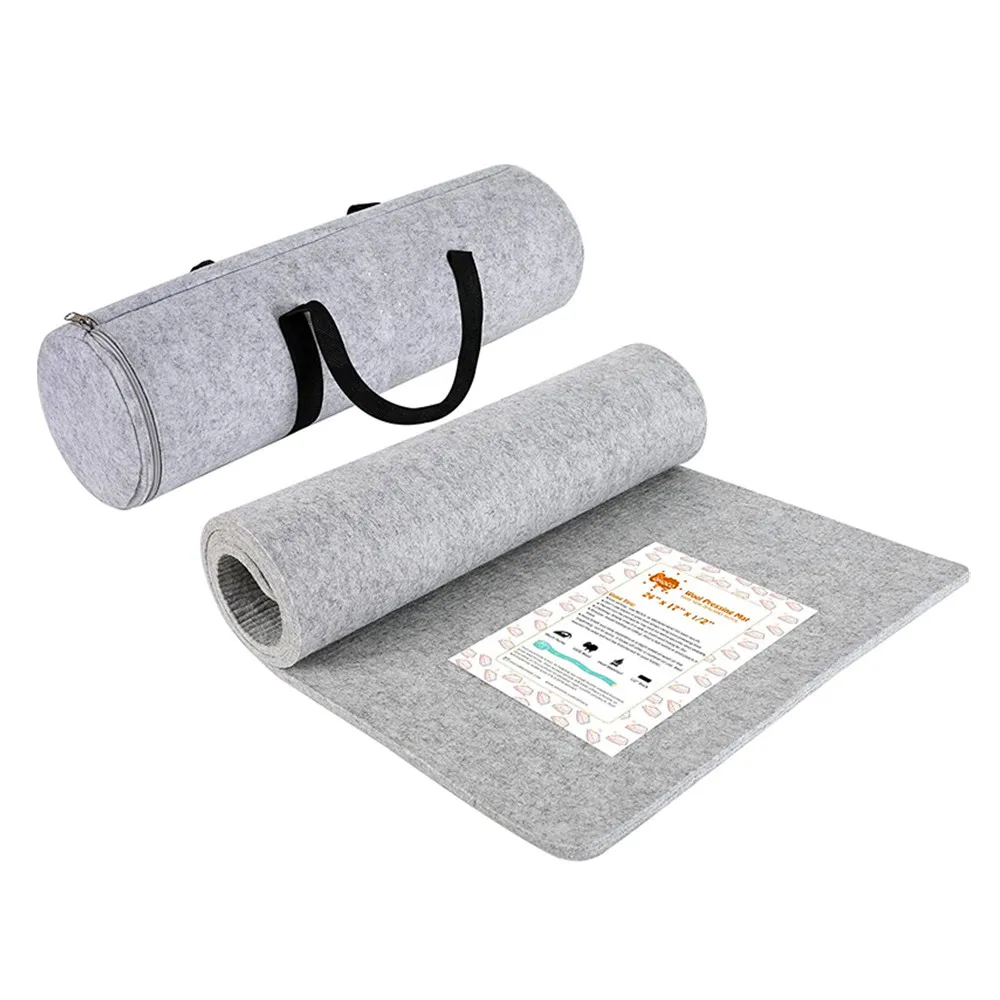 22 x 60 x 3/8 Inch Extra Large and Thick Wool Ironing Board Cover Pad Pressing Mat  for Ironing, Quilting, Sewing