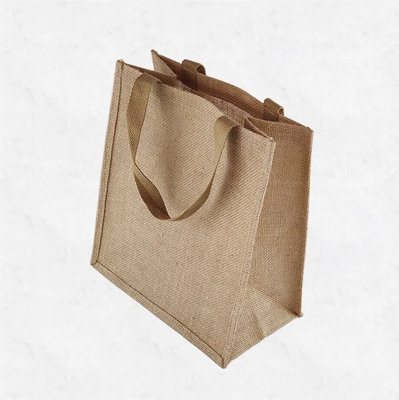 Jute linen bag custom logo gifting bag eco-friendly small jut bag