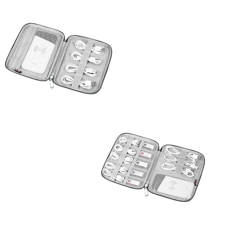 Компактный нейлоновый полиуретановый органайзер для хранения зарядного кабеля BUBM, дорожная сумка-Органайзер