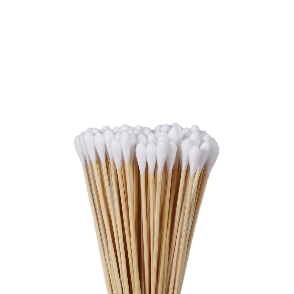 3-Inch Bamboo Wooden Stick Cotton Buds Medical Plastic Swabs Applicators Multi-Purpose Household Chemicals Stocked Ear Sticks