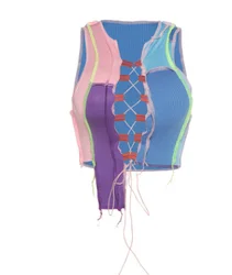 2021 Summer Women Ladies Sexy Sleeveless Low-cut Vest Sleeveless Tank Crop Tops Casual Wear