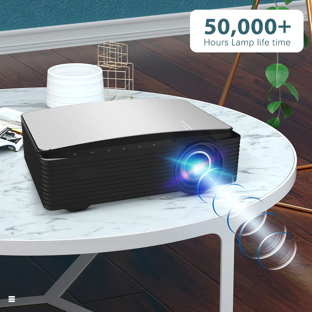 Smarter Electric Automatic Focus Projector, Native Full HD 1080P Projector 4K Supported, Home Theater Projector, Manual Keystone