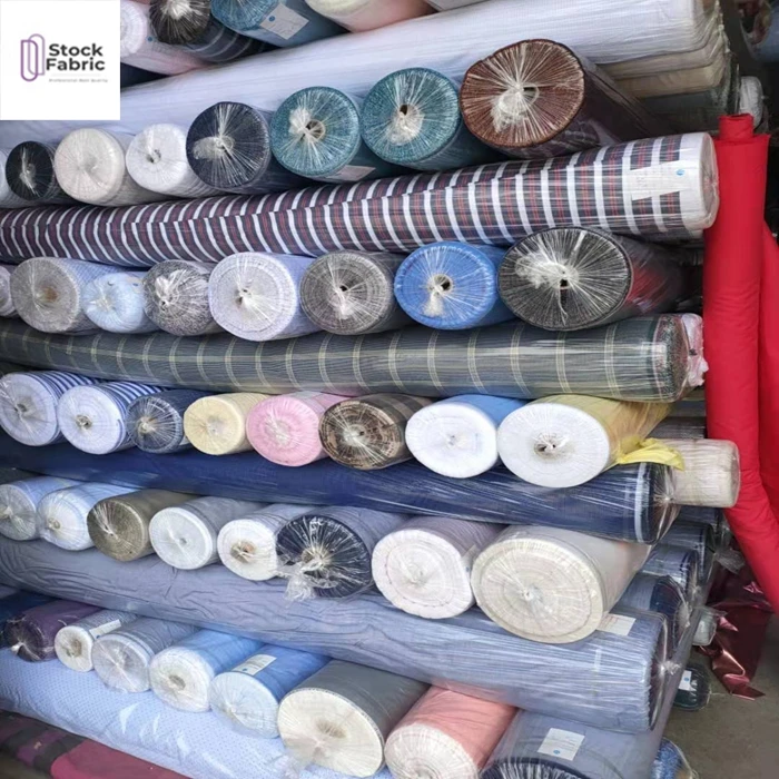 Great quality cotton yarn dyed check and stripe small rolls designs stock fabric