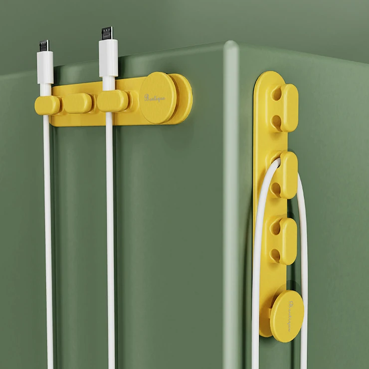 Charging Cable Organizer Desktop Storage Holder silicone Data Wire Fixing Device Self-adhesive Wire Winder Wire Clip