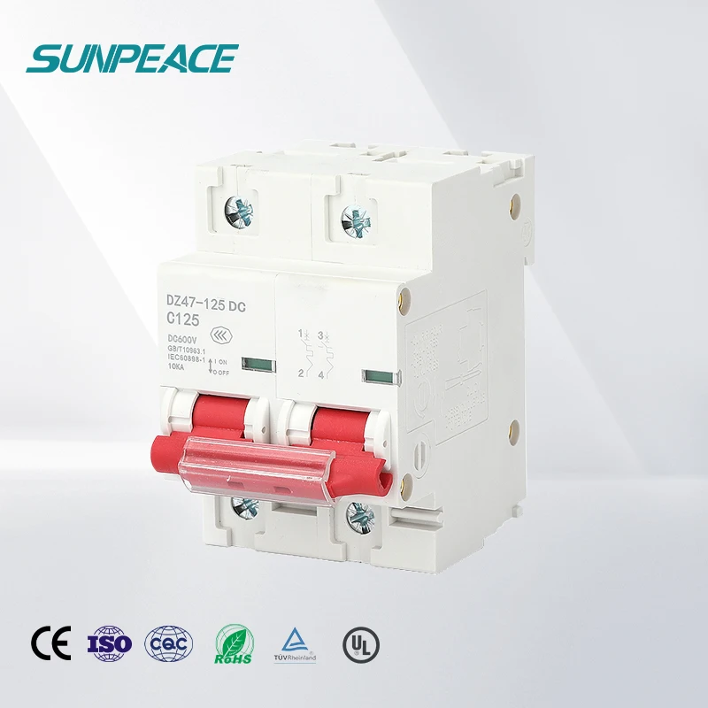 DZ47-63 DC MCB mini miniature circuit breakers 1 2 3 4 pole 1amp 2amp 3amp 4amp 6amp 10amp 16amp 20amp 32amp 40amp 50amp 63amp