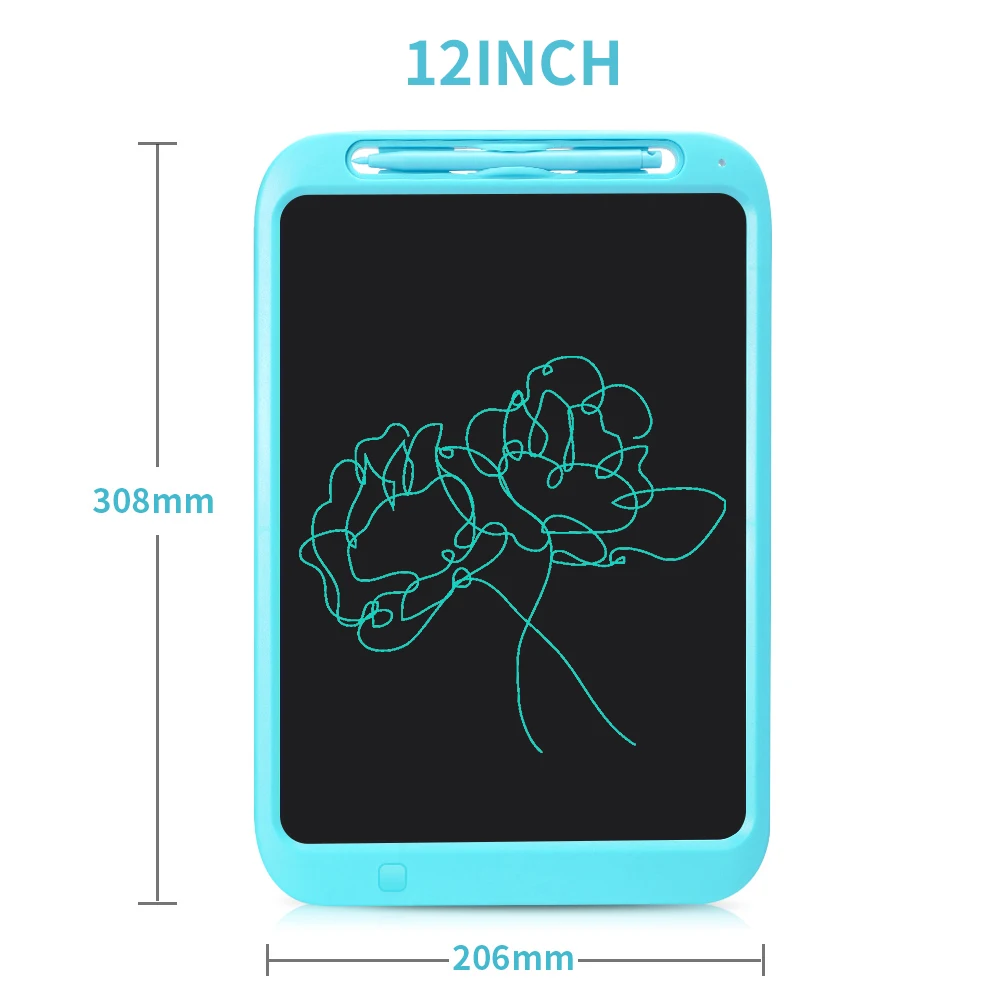 2023  hot sale 12 Inch high writing brightness drawing pad Fine handwriting with silicone frame for memory memo and study
