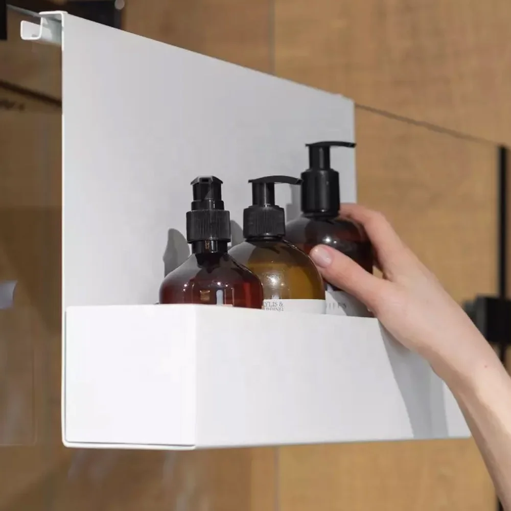 Lakeso Bathroom Shelves Drill Free Sturdy Rust Proof Hanging Shower Organizer Shelf Storage Rack