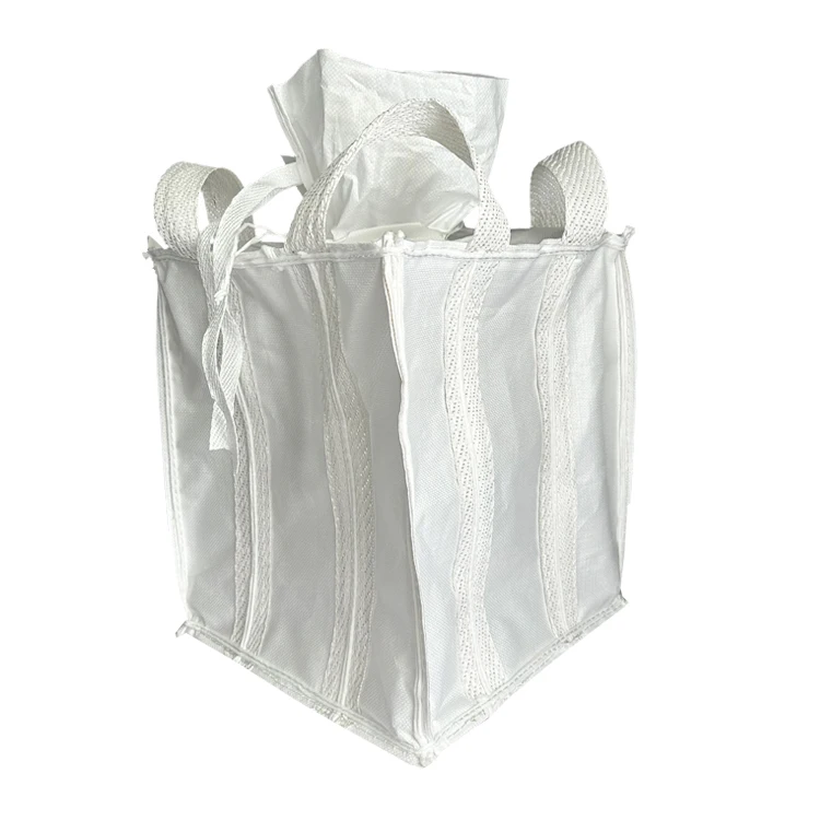 2024 FIBC Jumbo Top Full Open Flat Bottom Agricultural 1 Ton Bulk for Construction Sand Industrial Construction Fibc Bags