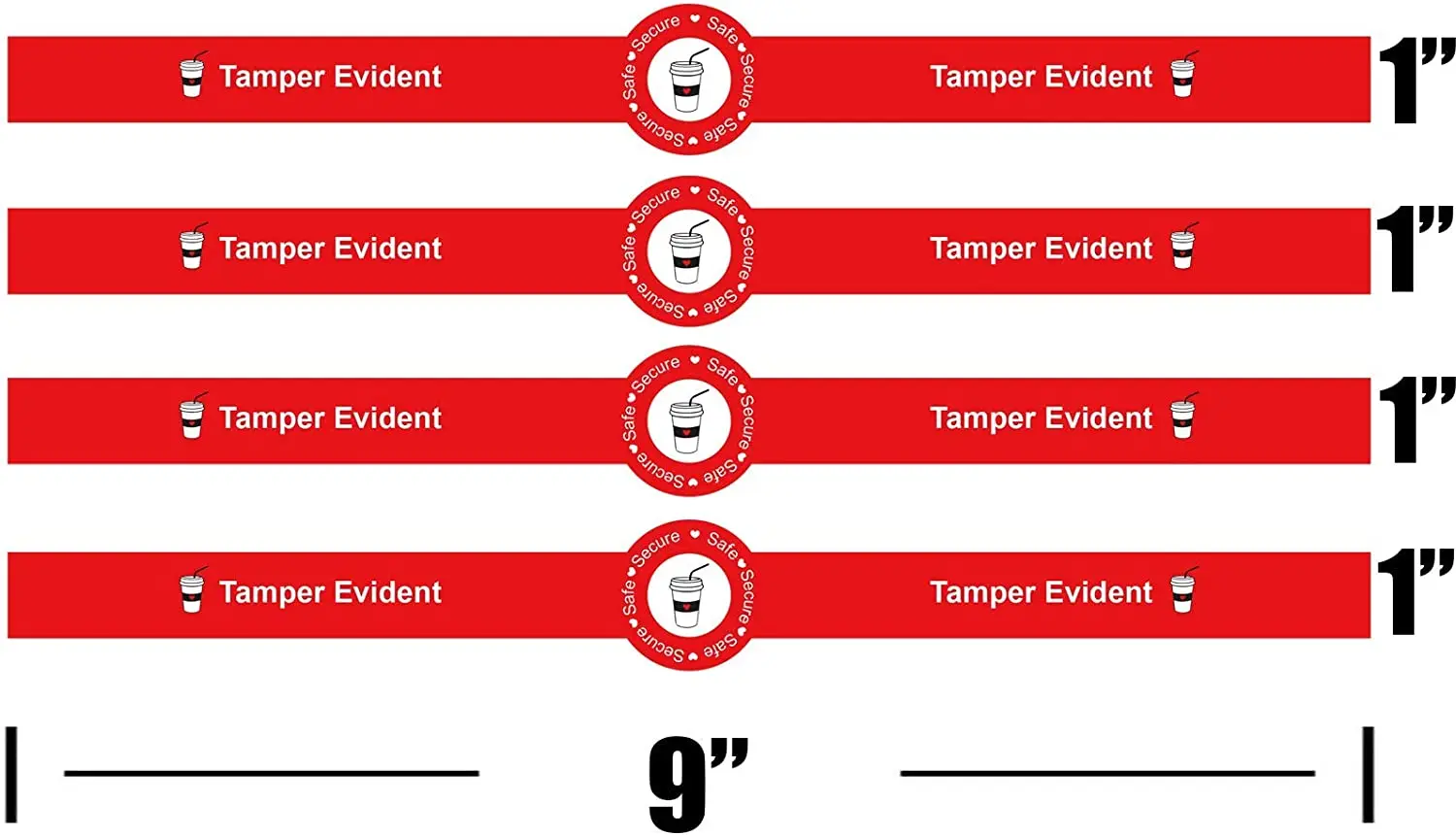 Food Delivery Stickers Sealed for Freshness Safety Secure Tamper Evident Seal Labels for Drink Lid