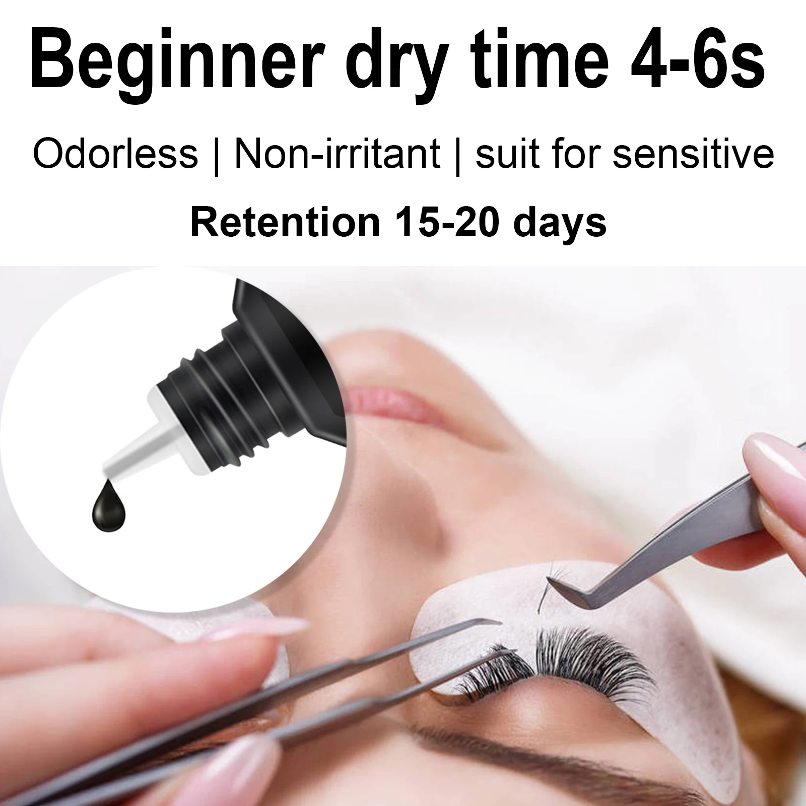 NAGARAKU клей для наращивания ресниц объем ресниц клей быстро сохнет 0.5s 6s мягкий клей низкого дыма метка частного назначения Rentention; Большие размеры 30-45 дней