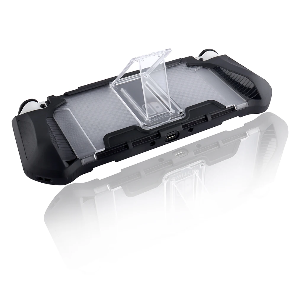 Shockproof TPU+PC Protector For NS OLED With Bracket All-in-one Case For Nintendo Switch OLED