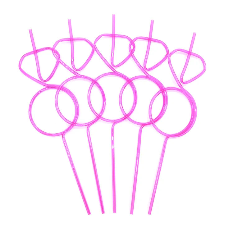 Fashional Novelty Custom Crazy Logo Letter Shape Party Decoration Reusable straw crazy drinking straw