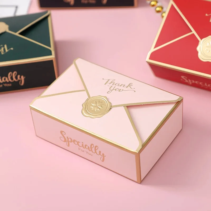 High Quality Custom Creative Envelope Shape DIY Birthday Wedding Party Deco Chocolate Box Gift Packaging