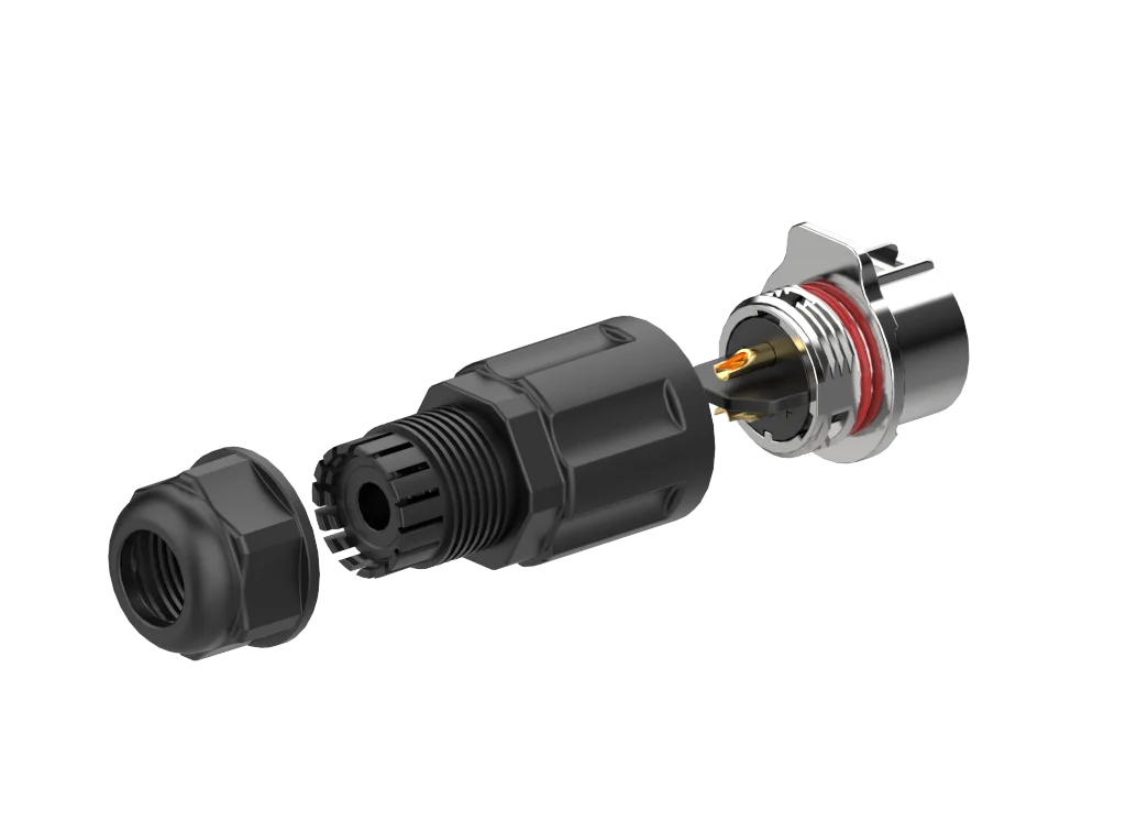 LP20 9 Pin Electrical Terminal Wiring Connecting Outdoor LED Garden Lighting PA66 Plastic IP68 Waterproof Cable Connector