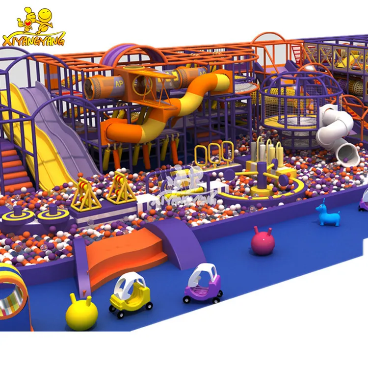 Space theme kids amusement park playground equipment large maze for indoor playground