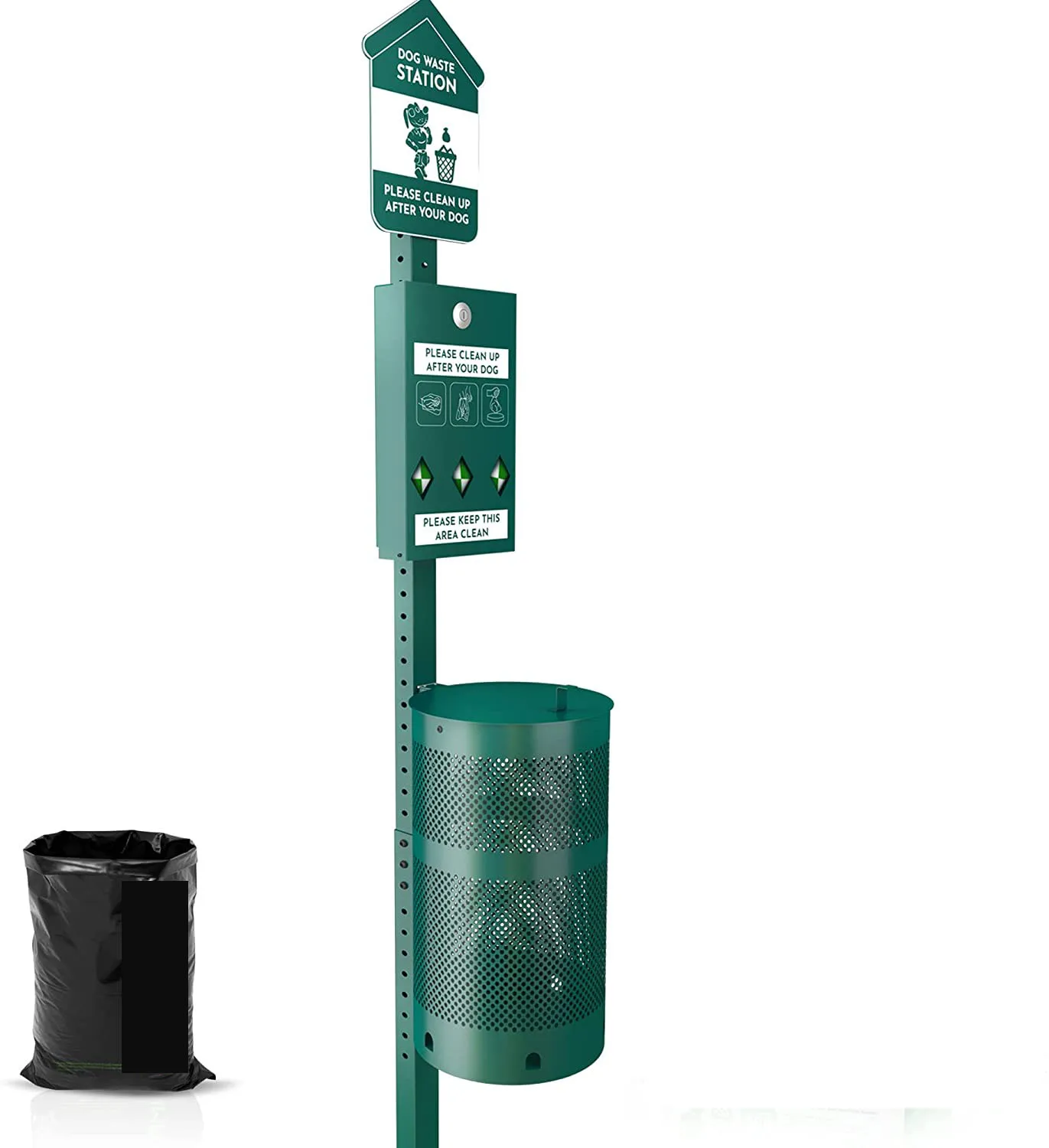 dog pet waste disposal station bins dog waste station container metal dog waste station bag refills box