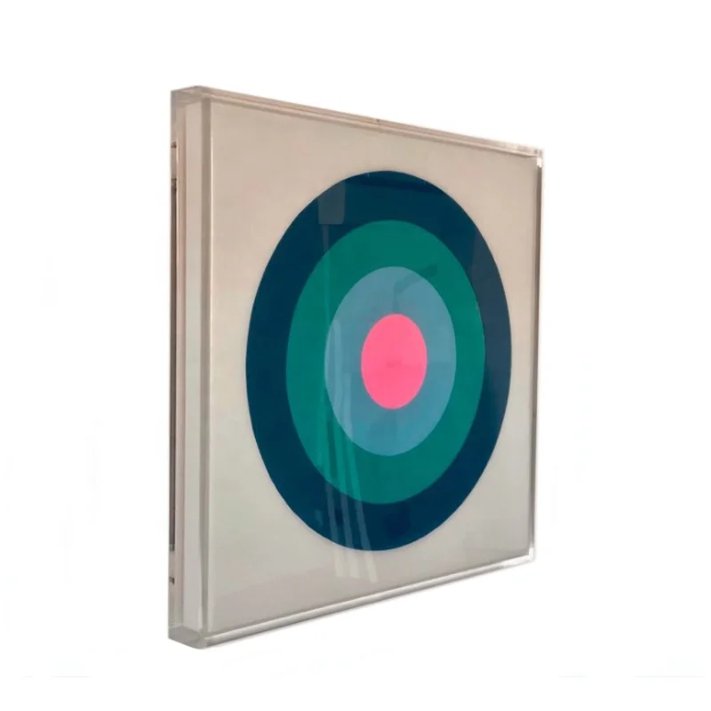 Custom large 3D wall mounted square clear acrylic shadow box picture  photo frame for art collection