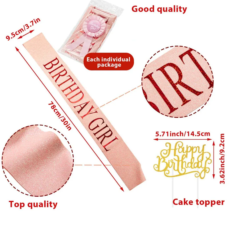 Happy First Birthday Party Hats Birthday Crown Princess Crown 21st Year Old Number Baby Kids Hair Accessory