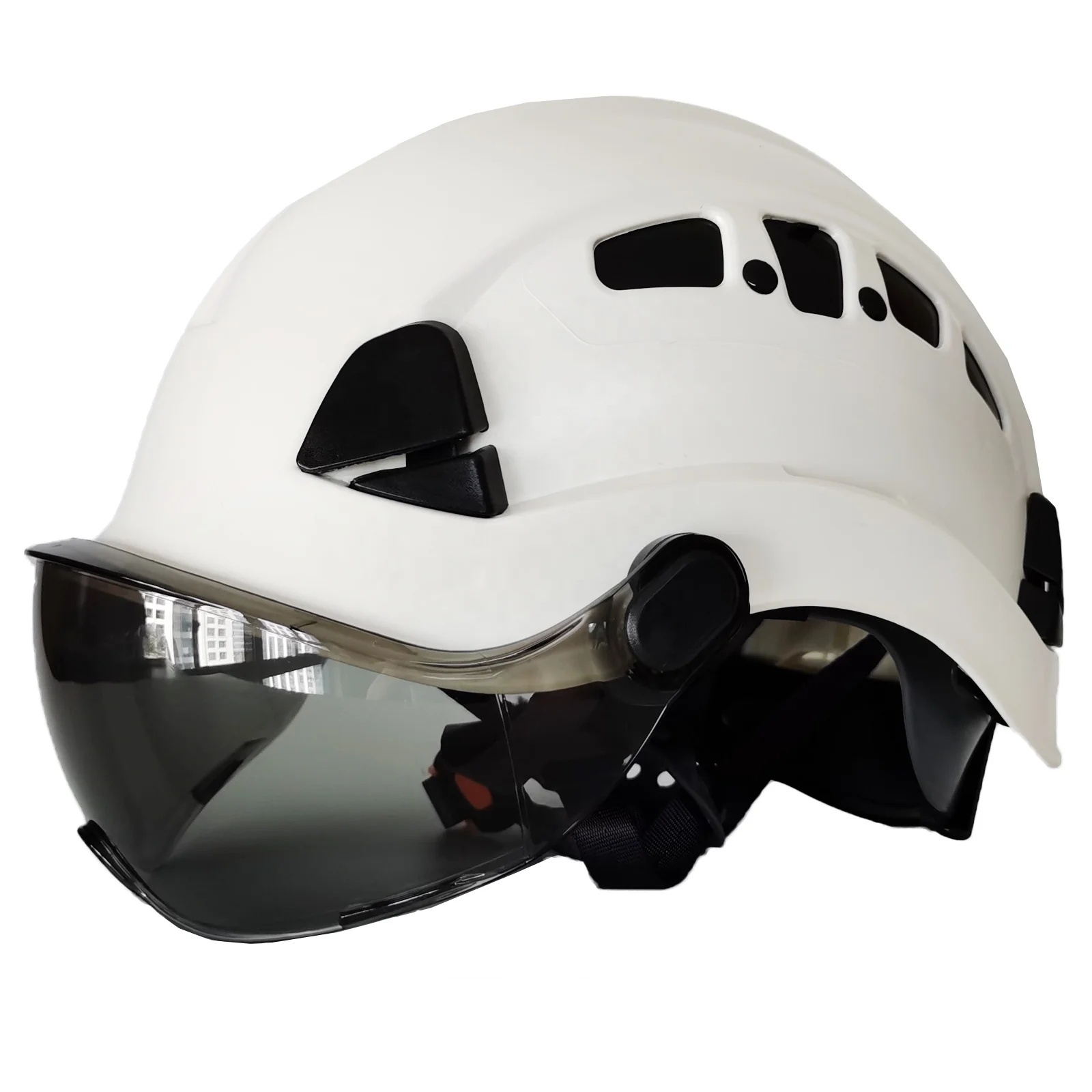 Darlingwell Wholesale ANSI Z89.1 rock tree climbing safety helmet with visor hard hat helmet safety constructions