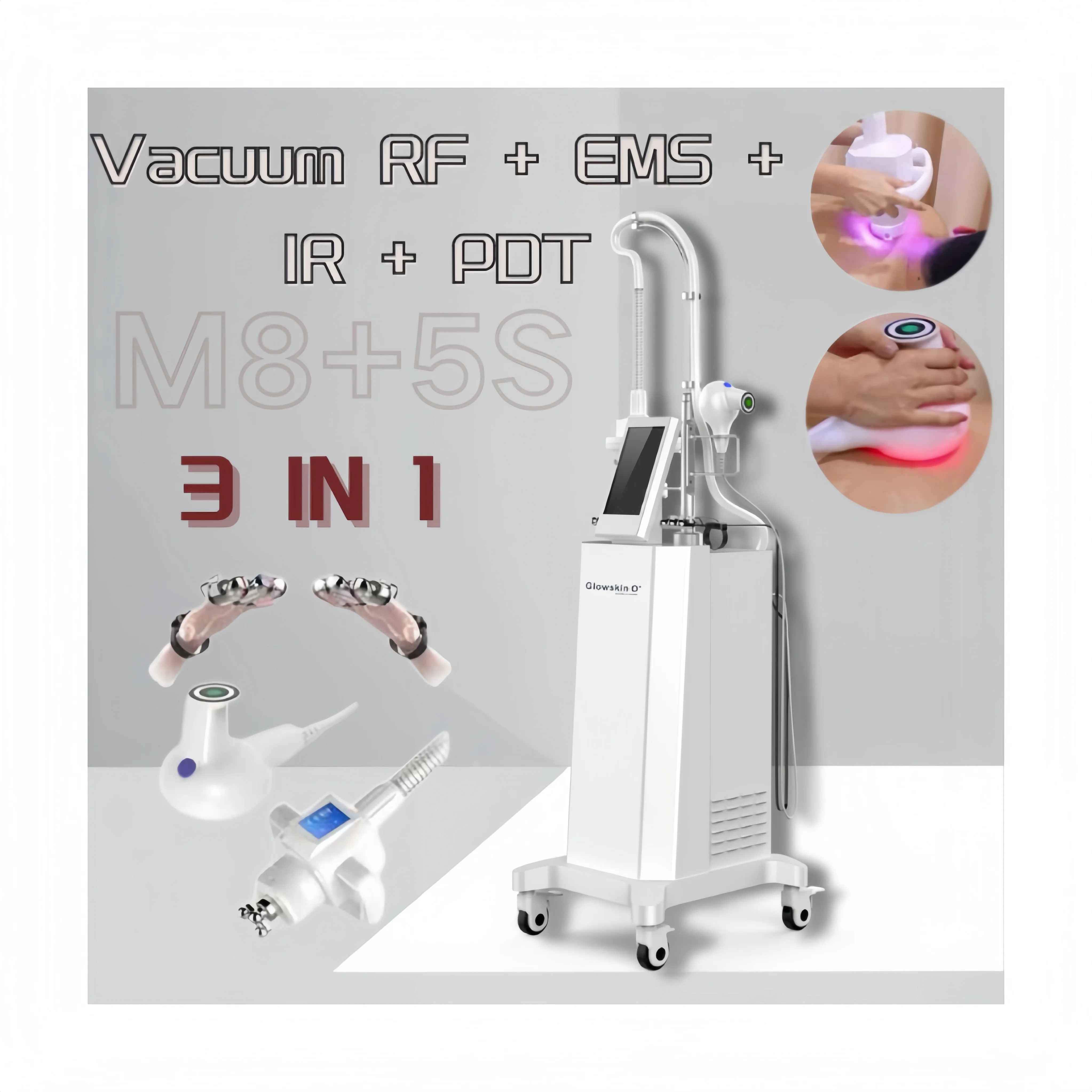 Beco Factory 360 Rotation Handle Golden Finger Ir+red Light+ems Rotation Rf machine for weight loss