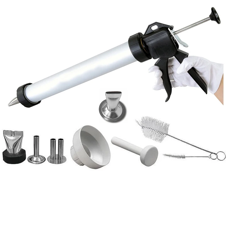  Jerky Gun 1 5 фунта емкость Shooter Kit алюминиевый корпус Blaster легко чистить ручку и насадки из нержавеющей