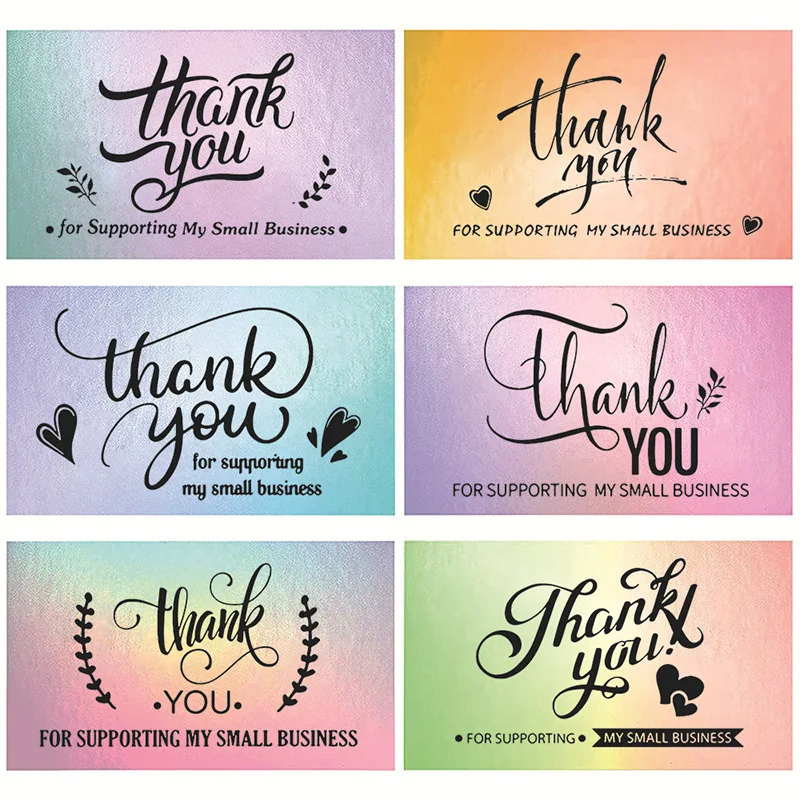 Customized Design Recycled Paper Offset Printing Business Thank You Greeting Card Postcards With Logo