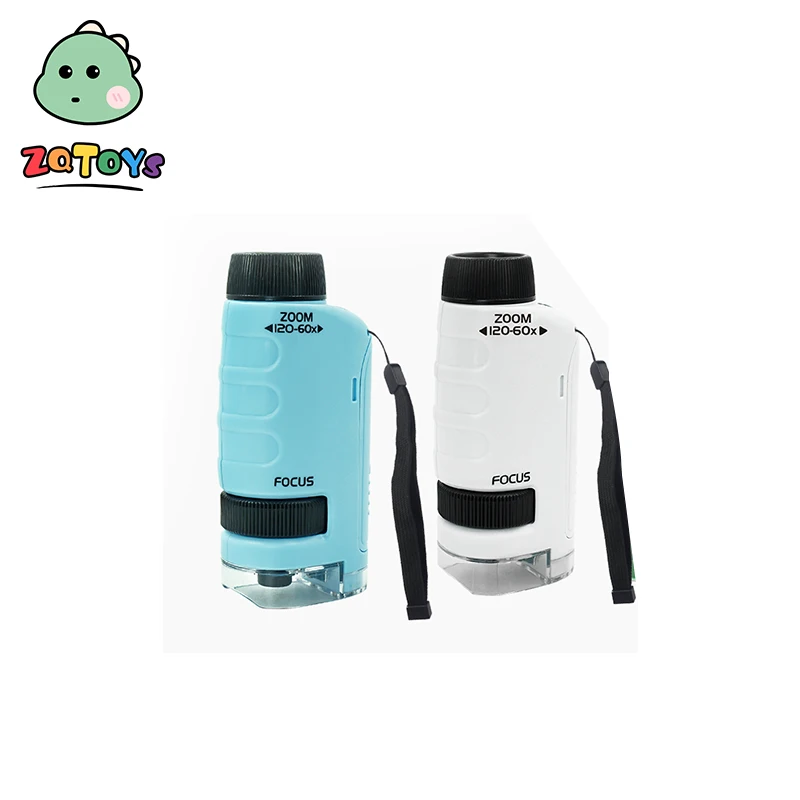 Zhiqu Preschool Student Science Exploring Viewer Mini Handheld Microscope Toys for kids Beginners Children